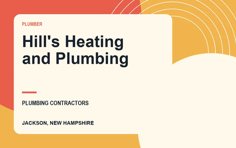 Hill's Heating and Plumbing in Jackson, New Hampshire