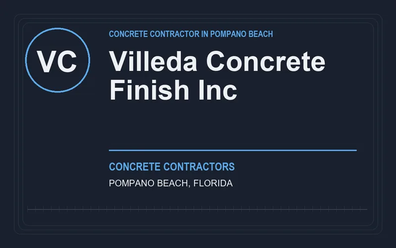Villeda Concrete Finish Inc in Pompano Beach, Florida