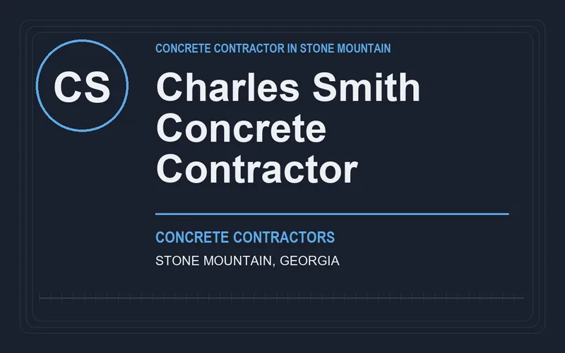 Charles Smith Concrete Contractor in Stone Mountain, Georgia