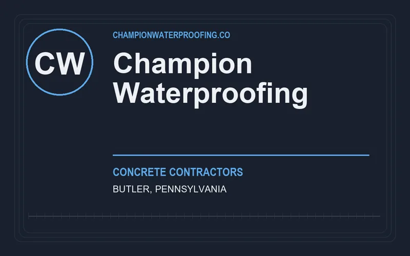Champion Waterproofing in Butler, Pennsylvania