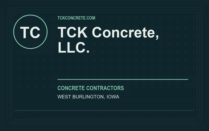 TCK Concrete, L.L.C. in West Burlington, Iowa