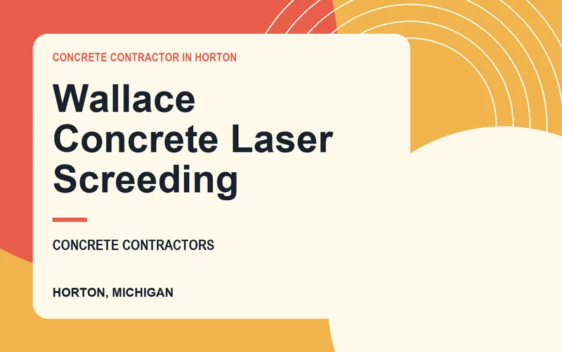 Wallace Concrete Laser Screeding in Horton, Michigan