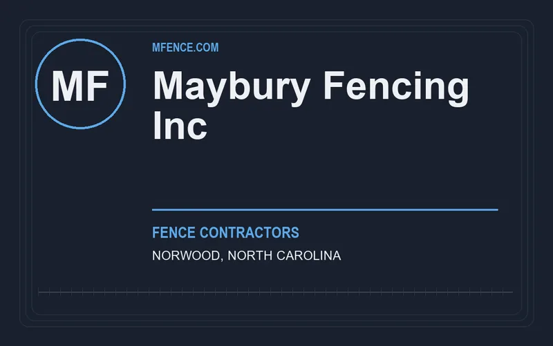 Maybury Fencing Inc in Norwood, North Carolina