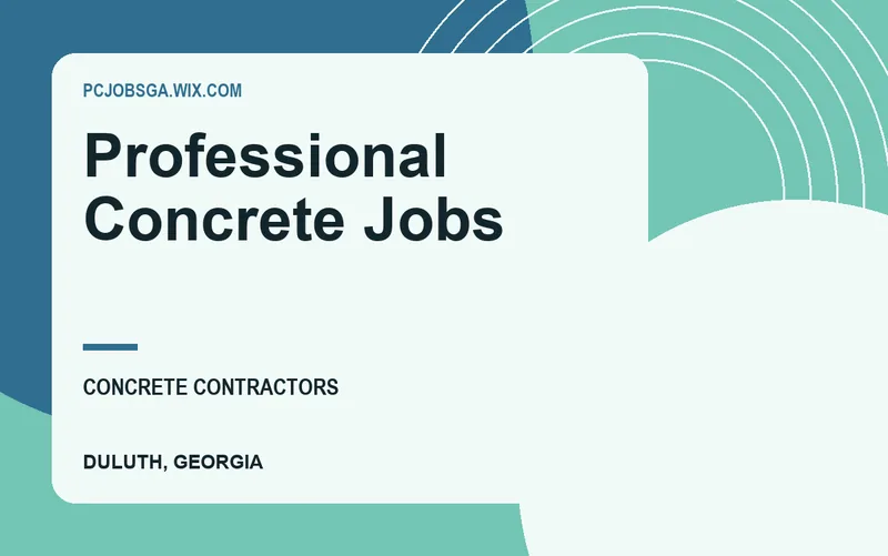 Professional Concrete Jobs in Duluth, Georgia