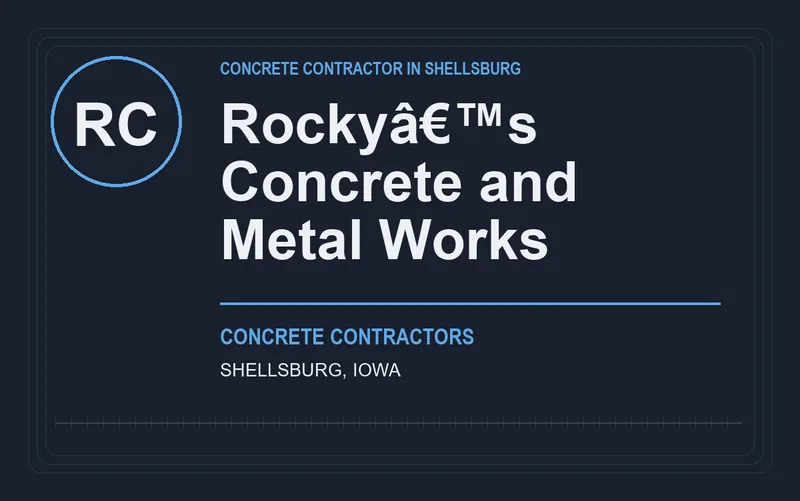 Rockyâ€™s Concrete and Metal Works in Shellsburg, Iowa