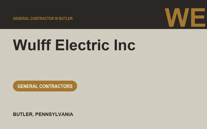 Wulff Electric Inc in Butler, Pennsylvania