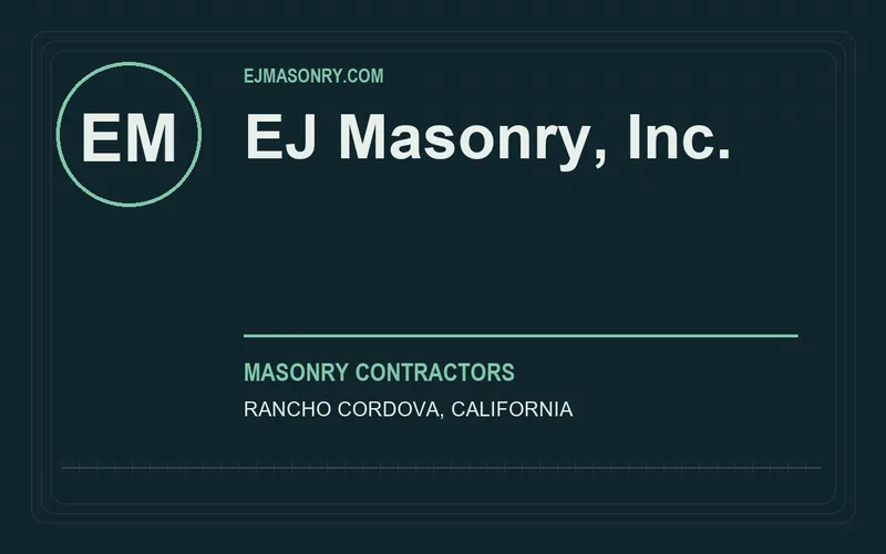 EJ Masonry, Inc. in Rancho Cordova, California