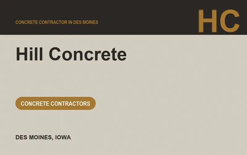 Hill Concrete in Des Moines, Iowa