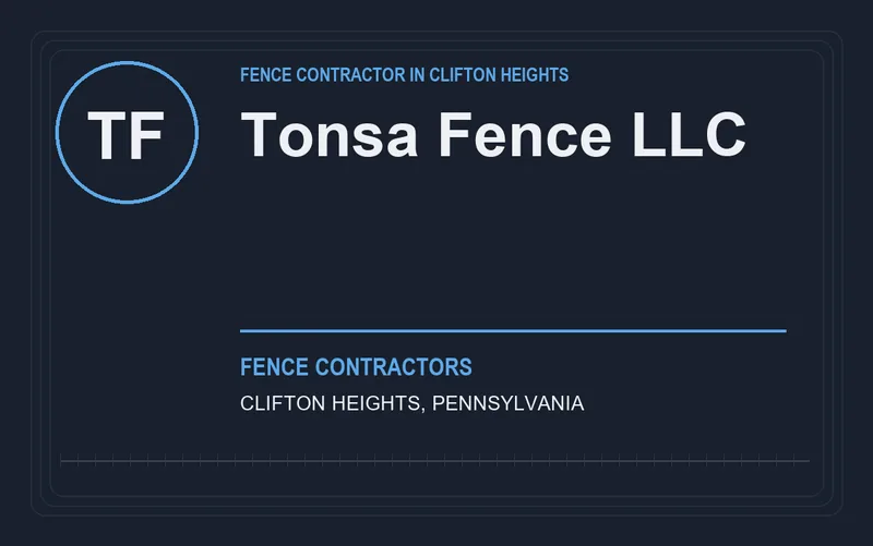 Tonsa Fence LLC in Clifton Heights, Pennsylvania