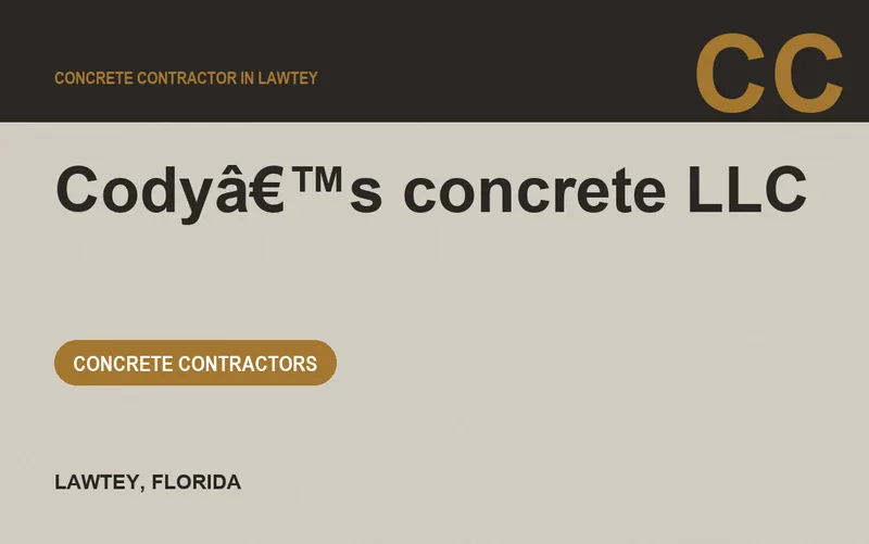 Codyâ€™s concrete llc in Lawtey, Florida