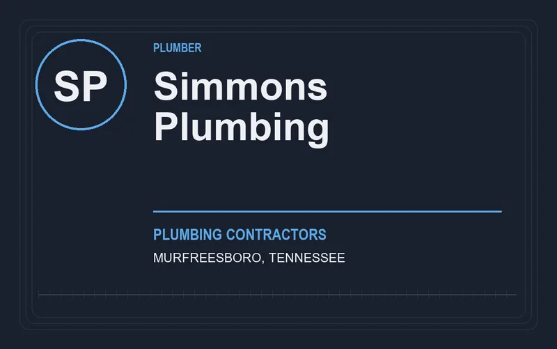 Simmons Plumbing in Murfreesboro, Tennessee