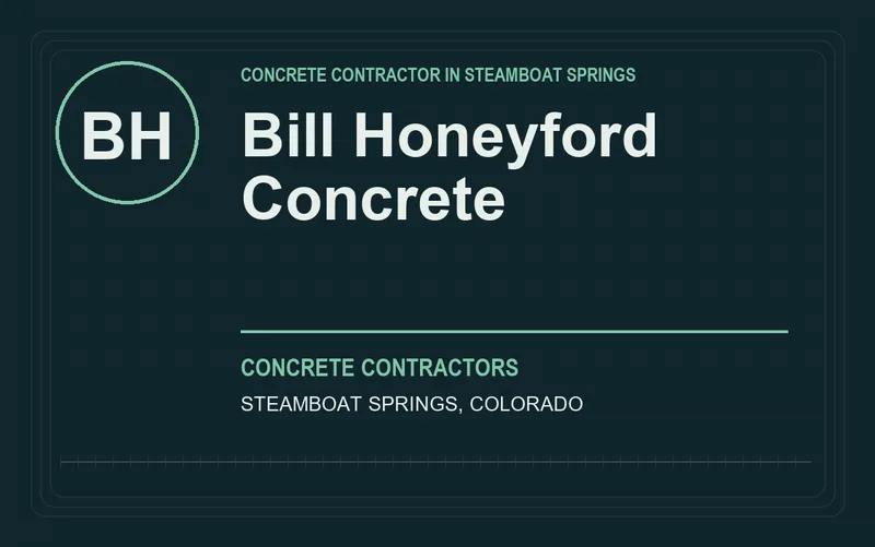 Bill Honeyford Concrete in Steamboat Springs, Colorado