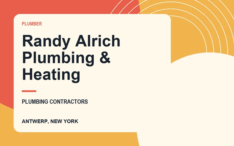 Randy Alrich Plumbing & Heating in Antwerp, New York