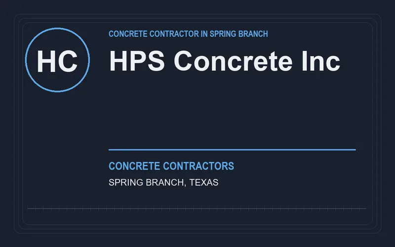 HPS Concrete Inc in Spring Branch, Texas