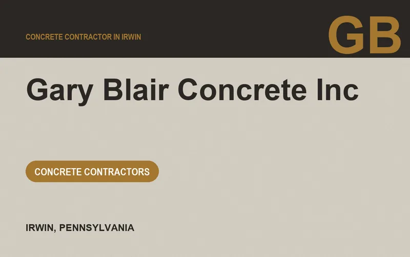 Gary Blair Concrete Inc in Irwin, Pennsylvania