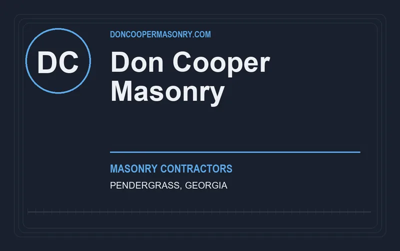 Don Cooper Masonry in Pendergrass, Georgia