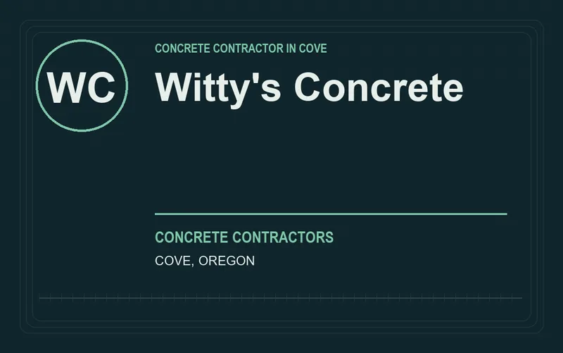 Witty's Concrete in Cove, Oregon