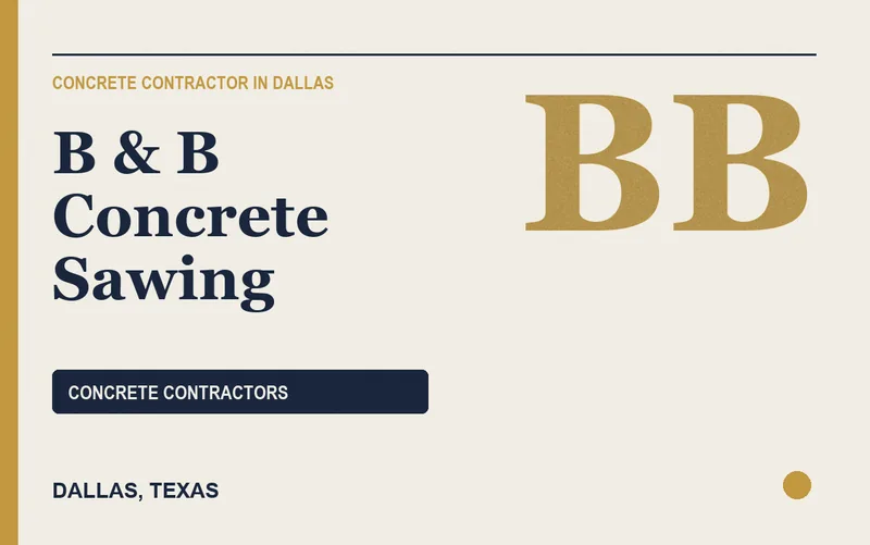 B & B Concrete Sawing in Dallas, Texas