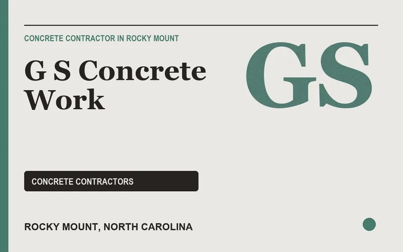 G S Concrete Work in Rocky Mount, North Carolina