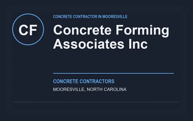 Concrete Forming Associates Inc in Mooresville, North Carolina