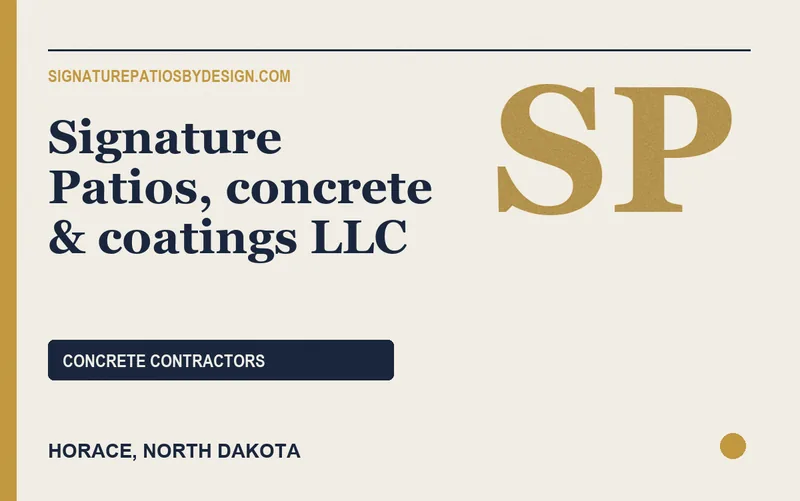 Signature Patios, concrete & coatings llc in Horace, North Dakota