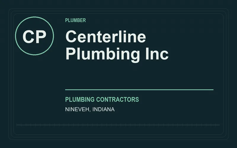 Centerline Plumbing Inc in Nineveh, Indiana