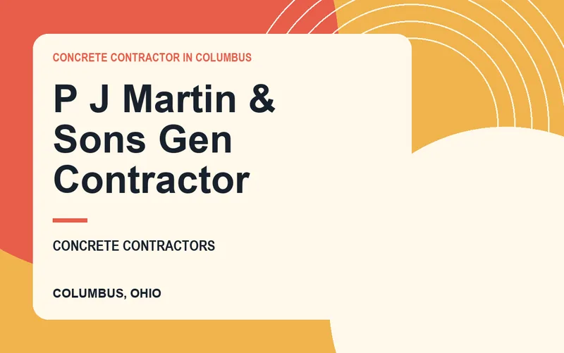 P J Martin & Sons Gen Contractor in Columbus, Ohio