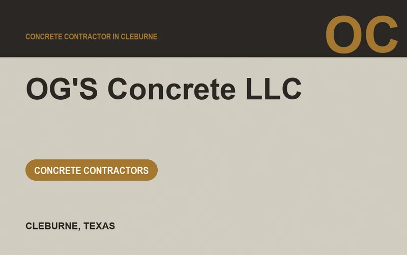 OG'S Concrete LLC in Cleburne, Texas