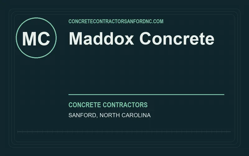 Maddox Concrete in Sanford, North Carolina