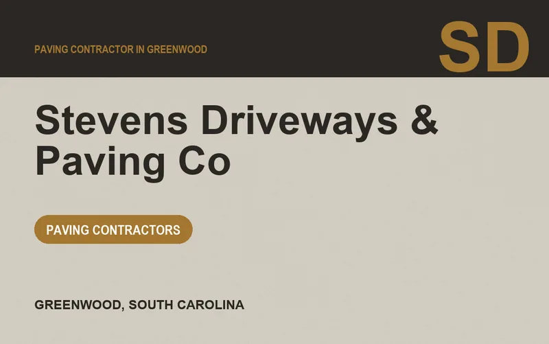 Stevens Driveways & Paving Co in Greenwood, South Carolina