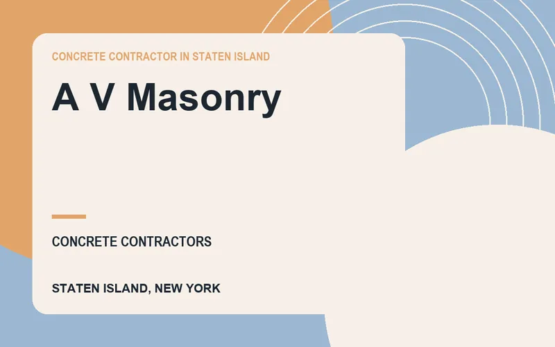 A V Masonry in Staten Island, New York
