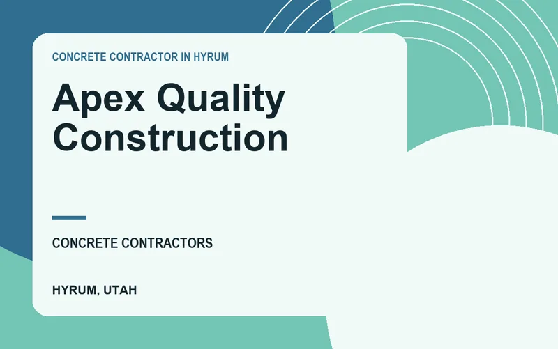 Apex Quality Construction in Hyrum, Utah