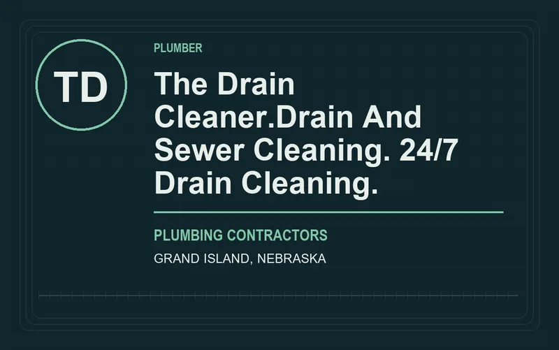 The Drain Cleaner.Drain And Sewer Cleaning. 24/7 Drain Cleaning. in Grand Island, Nebraska