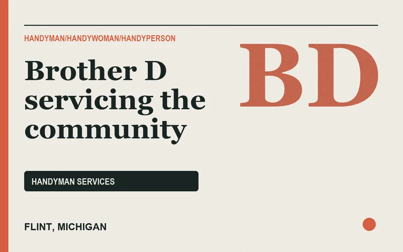 Brother D servicing the community in Flint, Michigan
