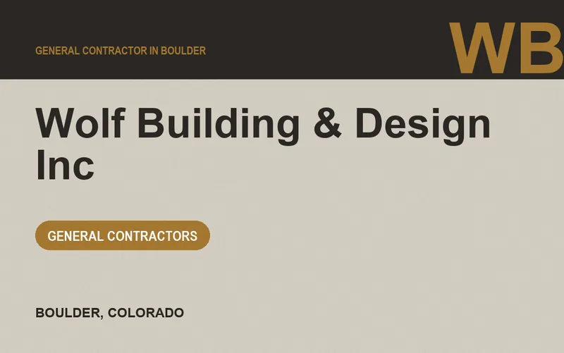 Wolf Building & Design Inc in Boulder, Colorado