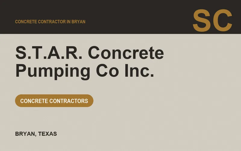 S.T.A.R. Concrete Pumping Co Inc. in Bryan, Texas