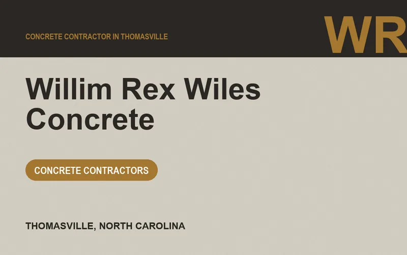 Willim Rex Wiles Concrete in Thomasville, North Carolina