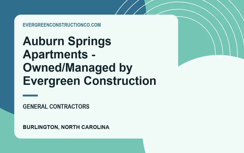Auburn Springs Apartments - Owned/Managed by Evergreen Construction in Burlington, North Carolina