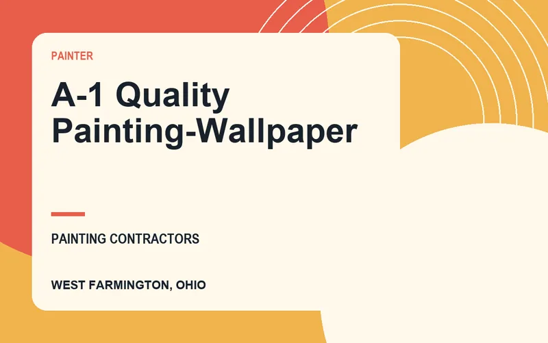 A-1 Quality Painting-Wallpaper in West Farmington, Ohio