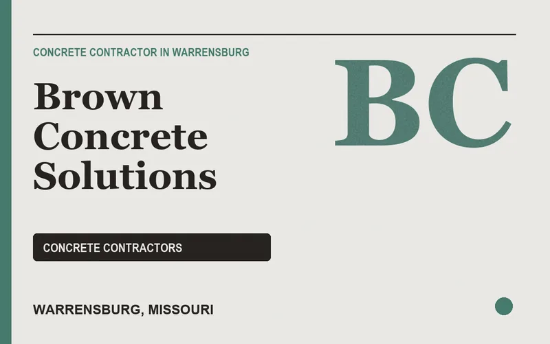 Brown Concrete Solutions in Warrensburg, Missouri