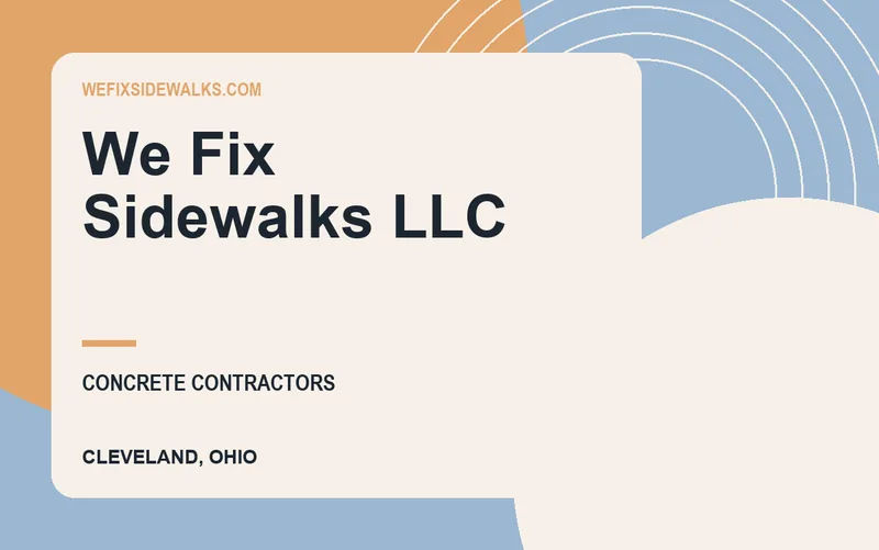 We Fix Sidewalks LLC in Cleveland, Ohio