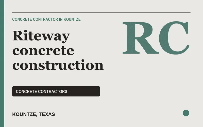 Riteway concrete construction in Kountze, Texas