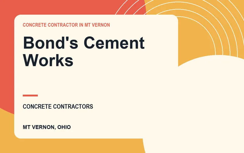 Bond's Cement Works in Mt Vernon, Ohio