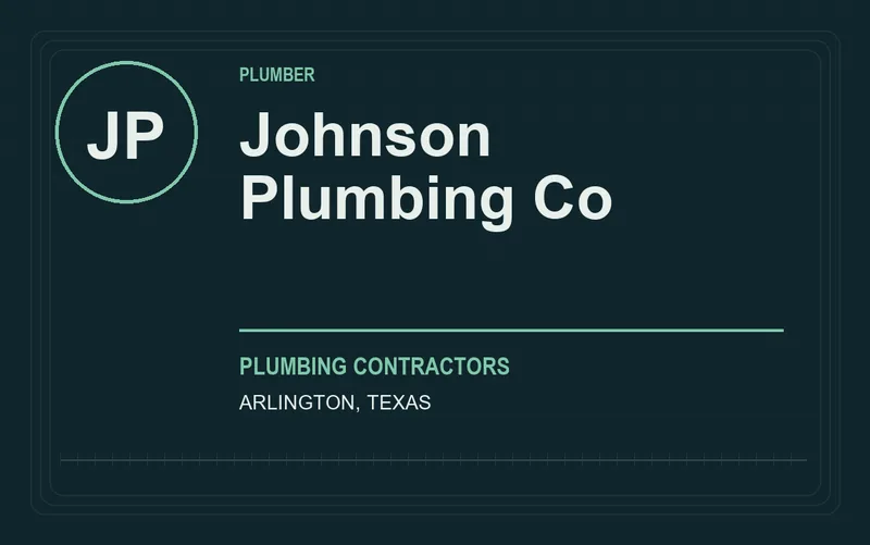 Johnson Plumbing Co in Arlington, Texas