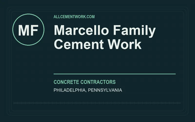 Marcello Family Cement Work in Philadelphia, Pennsylvania