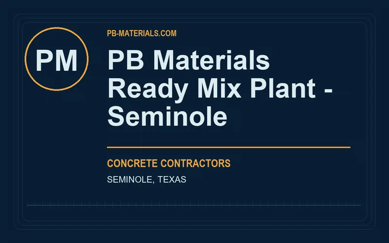 PB Materials Ready Mix Plant - Seminole in Seminole, Texas