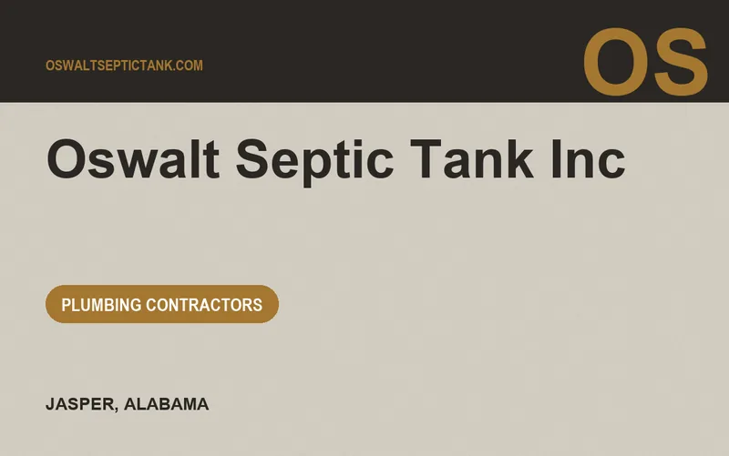 Oswalt Septic Tank Inc in Jasper, Alabama