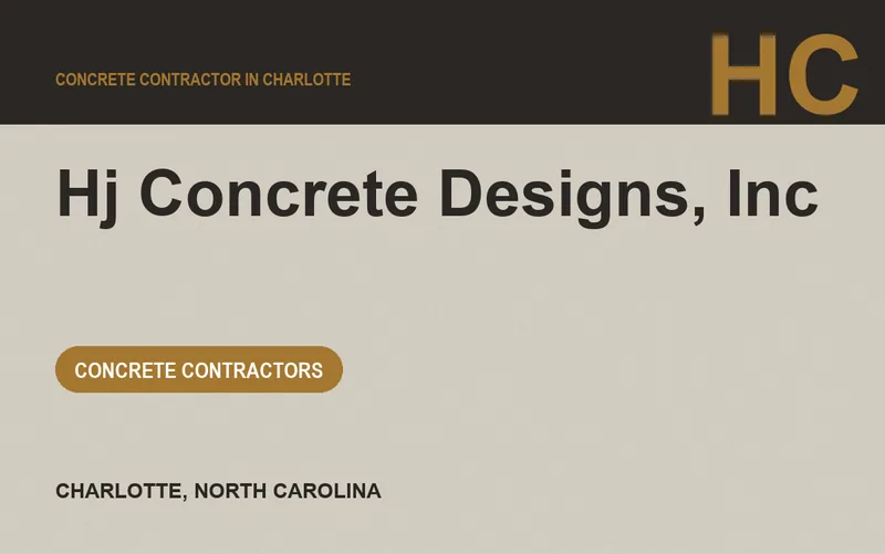 HJ CONCRETE DESIGNS, INC in Charlotte, North Carolina
