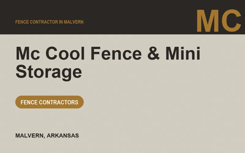 Mc Cool Fence & Mini Storage in Malvern, Arkansas
