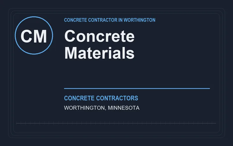 Concrete Materials in Worthington, Minnesota